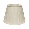 Estallar 14 in. Slanted Paperback Linen Lampshade with Box Pleat, White ES3686517